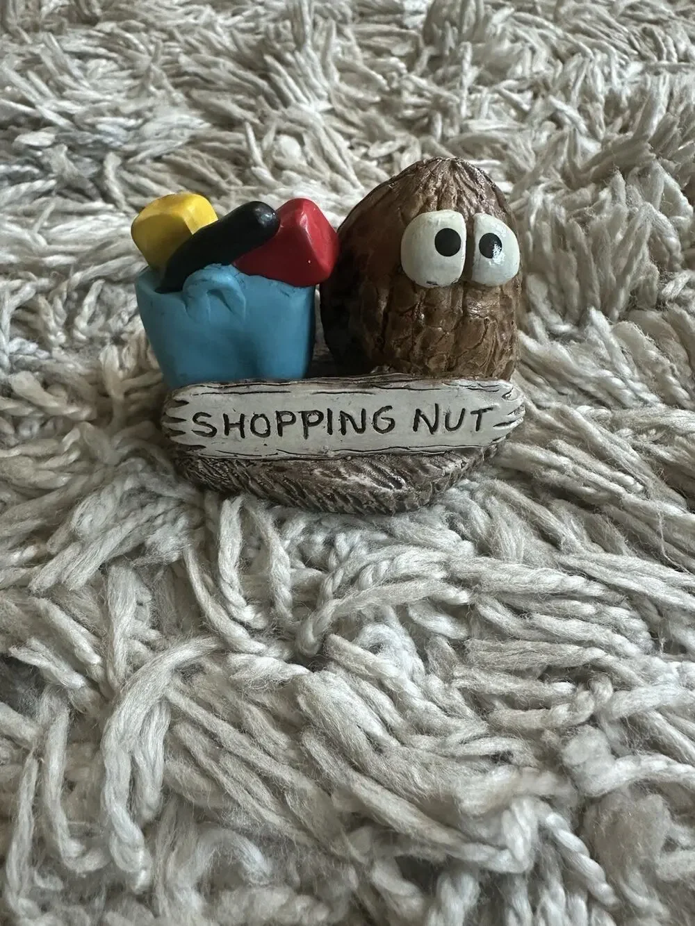 Shade Tree Creations Bill Vernon Shopping Nut Figurine Rare Collector Item 2005